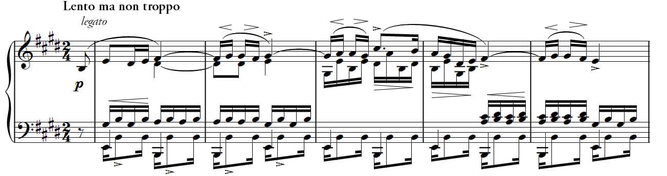 Etude in E major