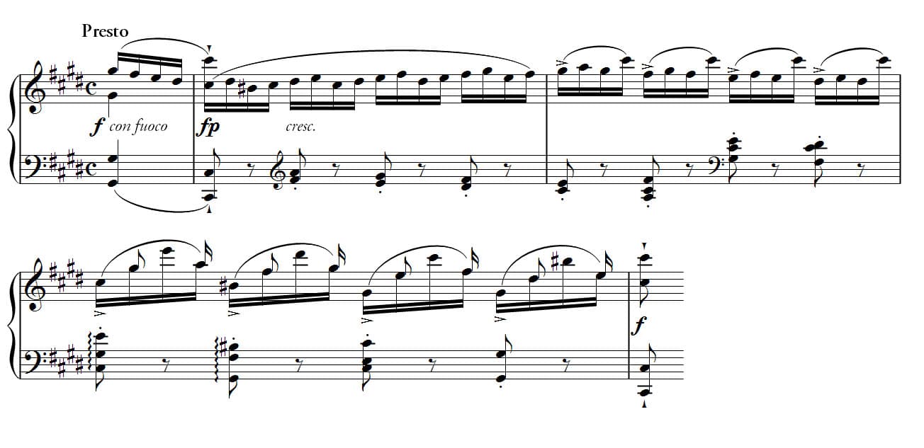 Etude in C sharp minor